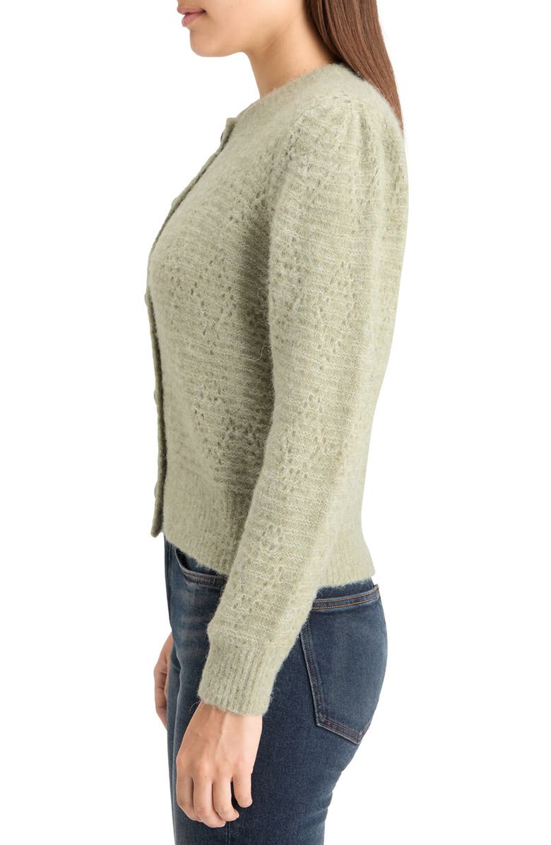 Scotch & Soda Bouclé Cardigan, Alternate, color, Washed Sage Melange