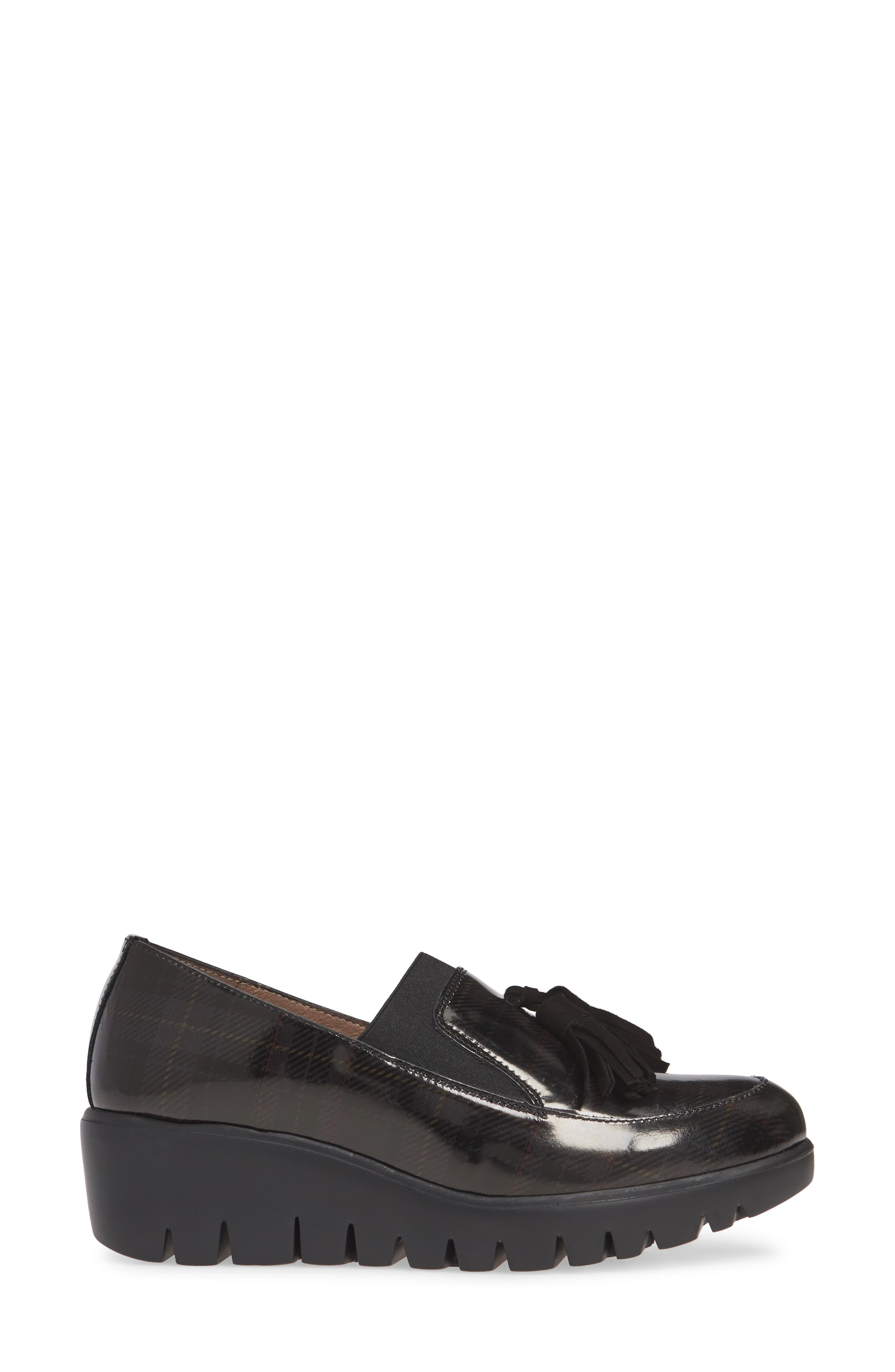 C-3342-L Tassel Wedge Loafer, Alternate, color, TARTAN PRINTED LEATHER
