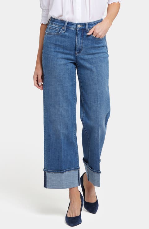 Teresa Deep Cuff Wide Leg Jeans