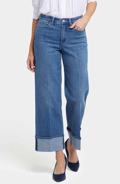 NYDJ Teresa Deep Cuff Wide Leg Jeans
