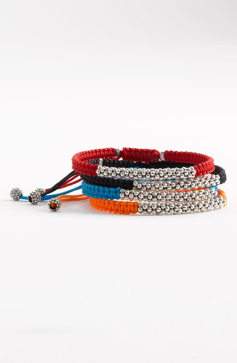 LAGOS Caviar Macramé Bracelet, Alternate, color,