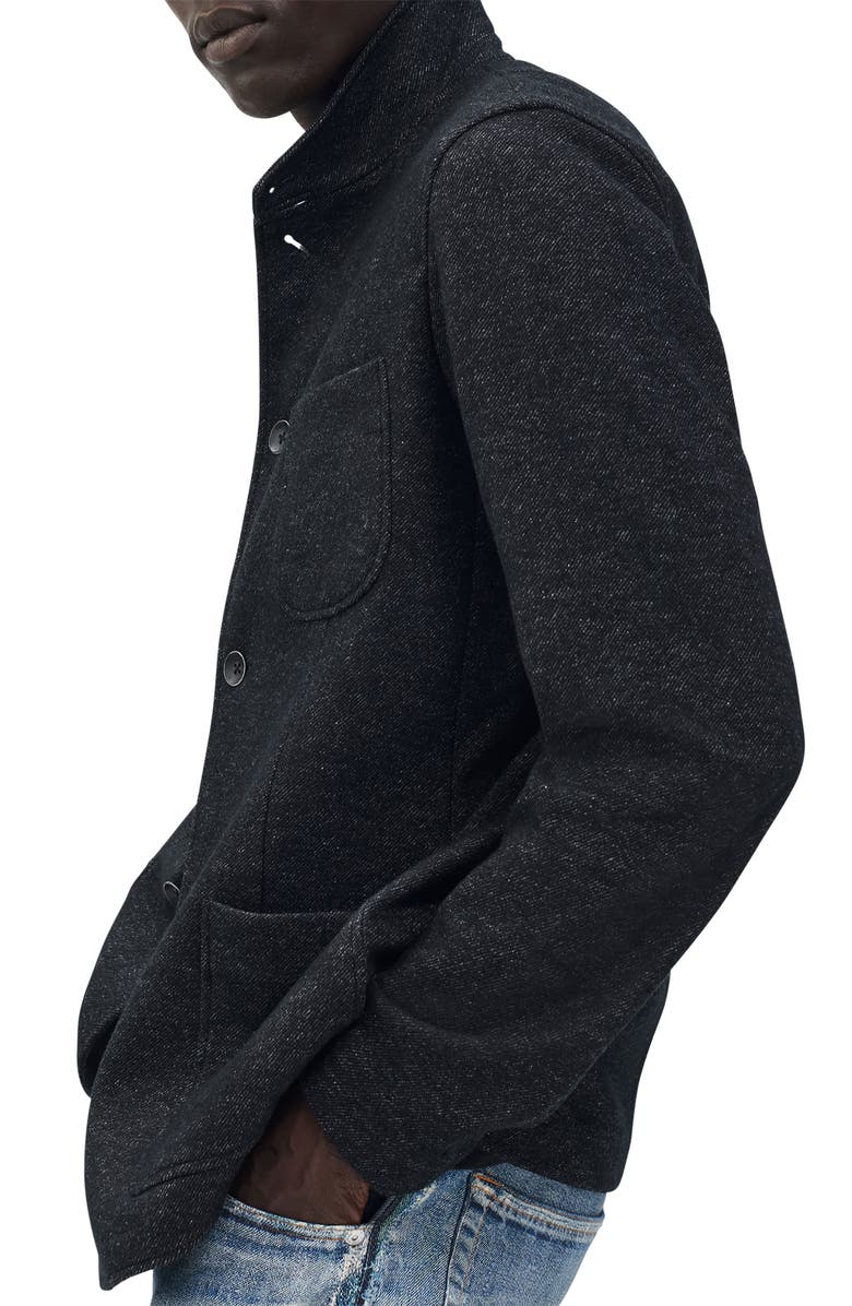 rag & bone Prospect Cotton & Wool Twill Jacket, Alternate, color, Dark Grey