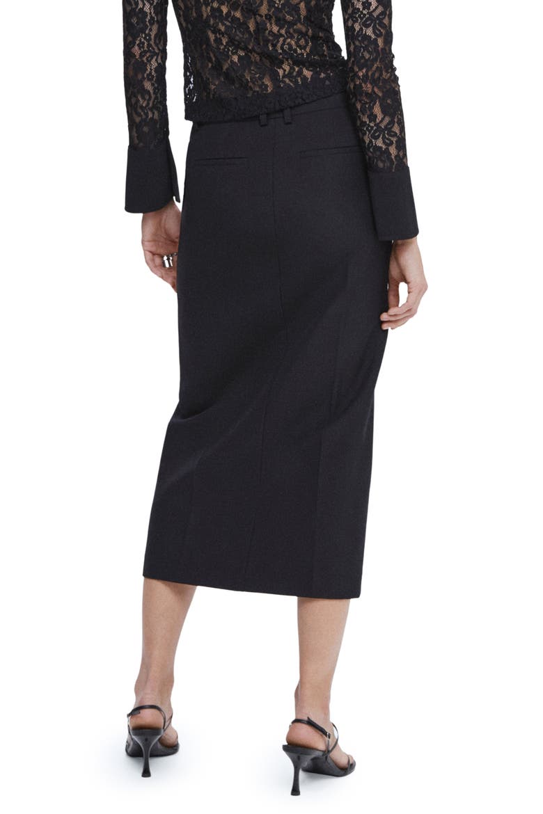 Wool Blend Pencil Skirt, Alternate, color, BLACK