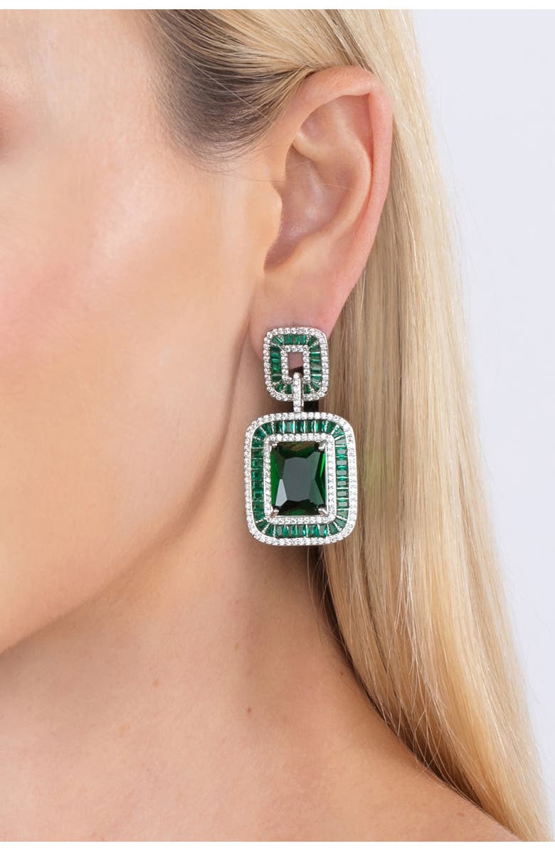EYE CANDY LOS ANGELES Lea CZ Statement Drop Earrings, Alternate, color, 
