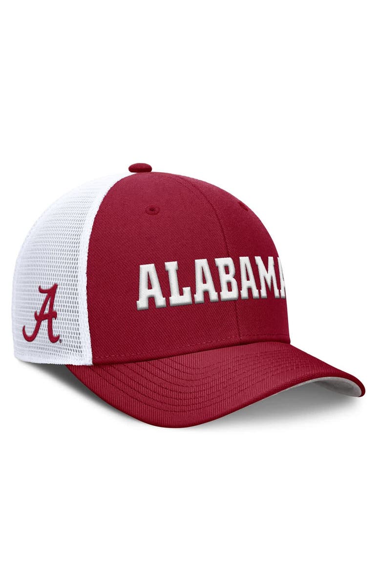 Nike Men's Nike Crimson Alabama Crimson Tide 2025 Dugout Coaches Rise Performance Trucker Adjustable Hat, Main, color, 