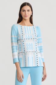 Ming Wang Interwoven Soft Knit Tunic