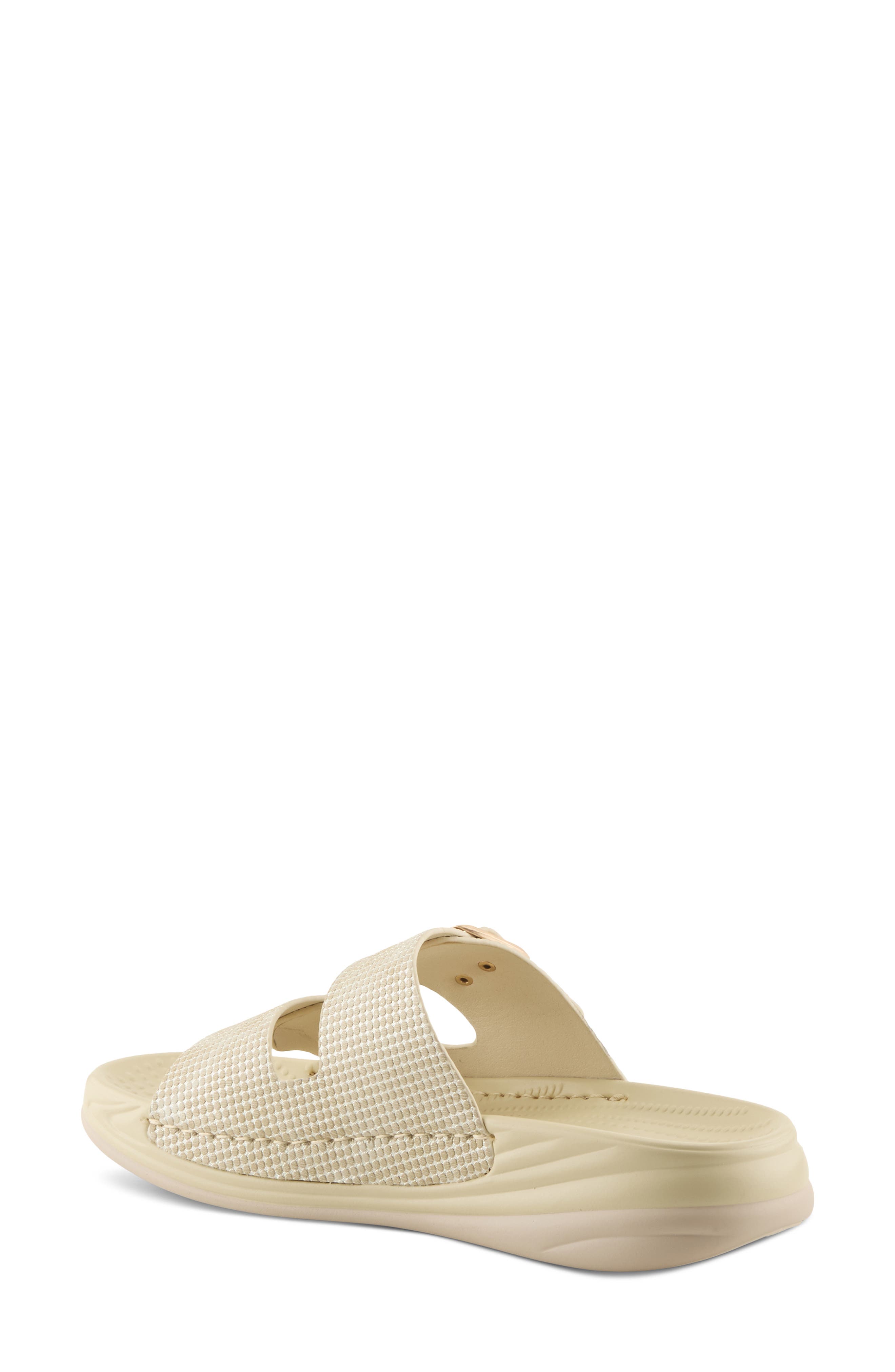 Buttermere Slide Sandal, Alternate, color, BONE METALLIC
