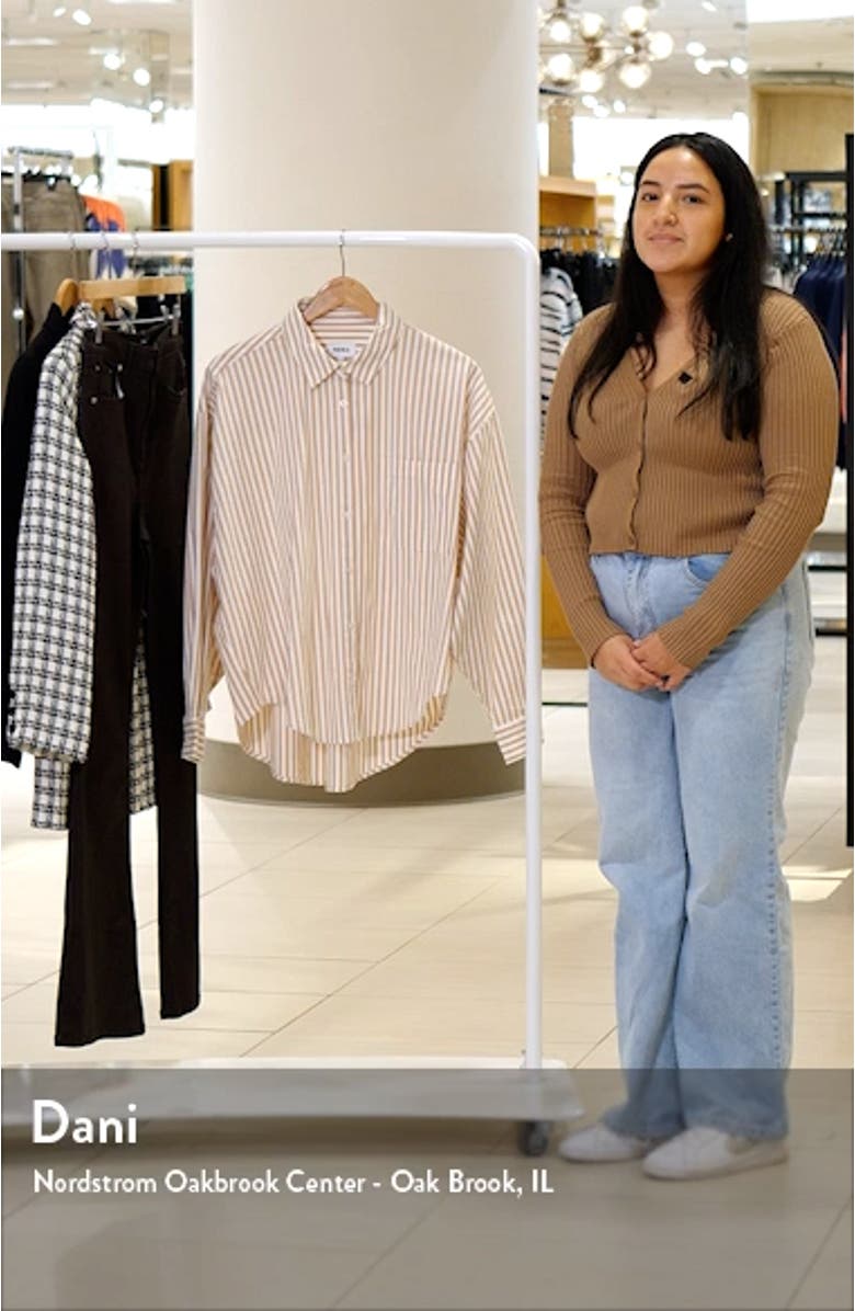 Sloane Stripe Stretch Poplin Button-Up Shirt, sales video thumbnail