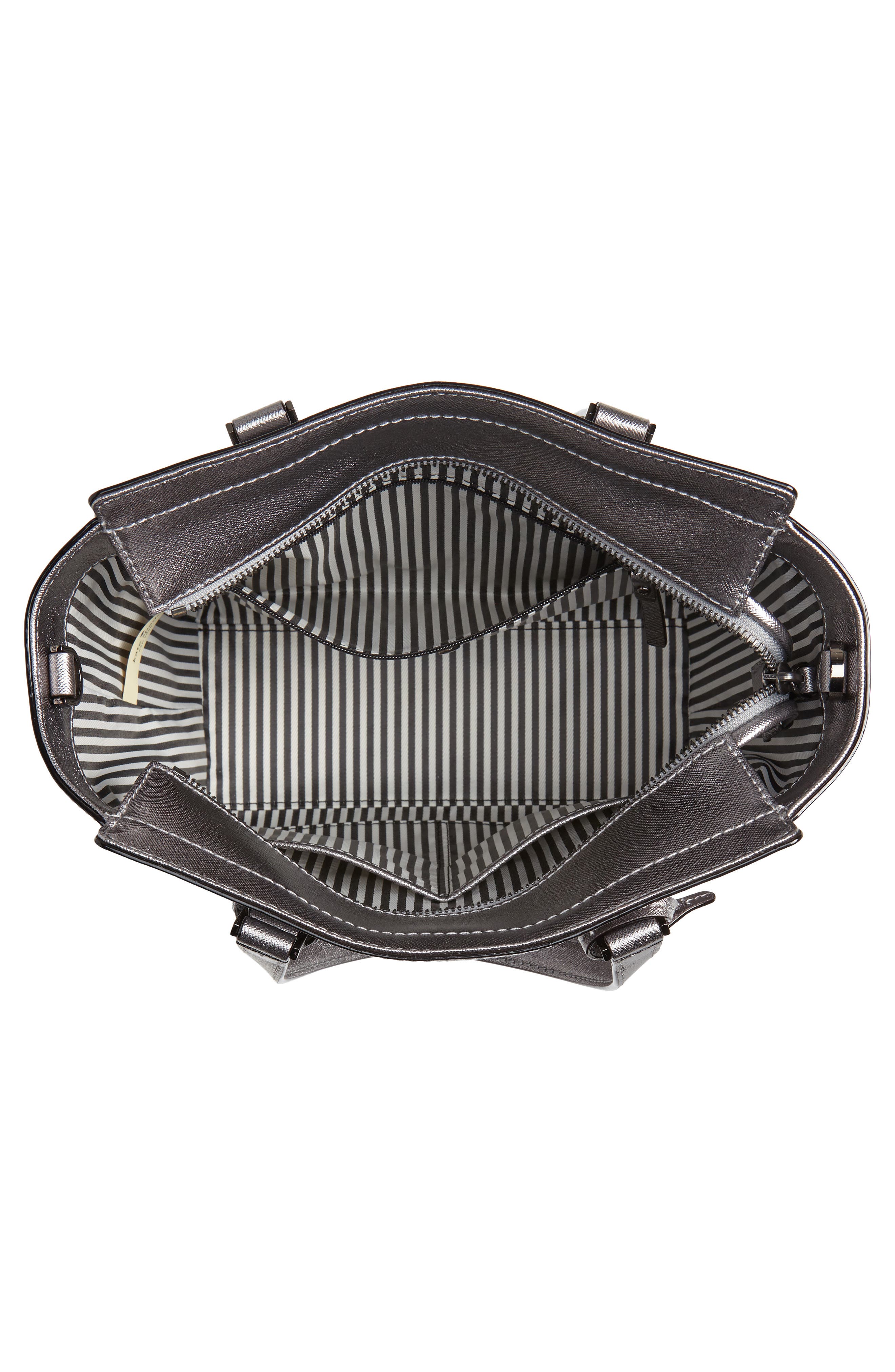 Kate Spade New York cameron street - small hayden metallic leather satchel, Alternate, color, 