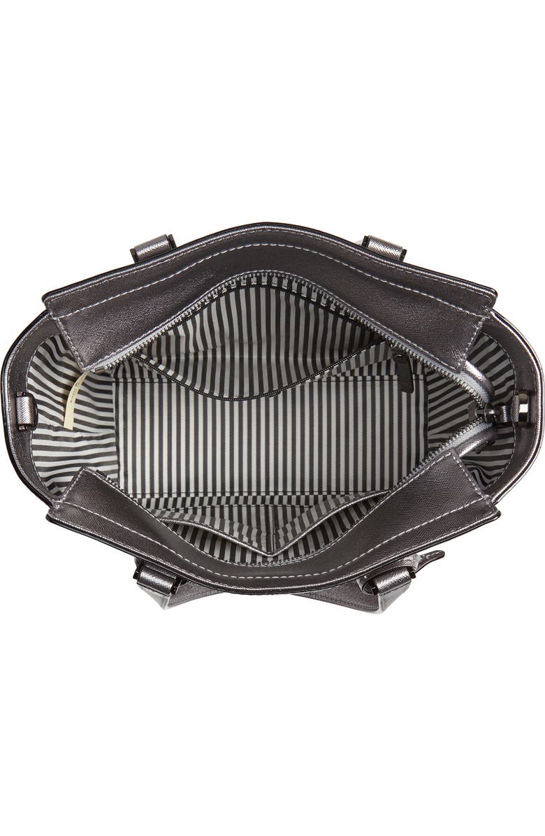 Kate Spade New York cameron street - small hayden metallic leather satchel, Alternate, color,