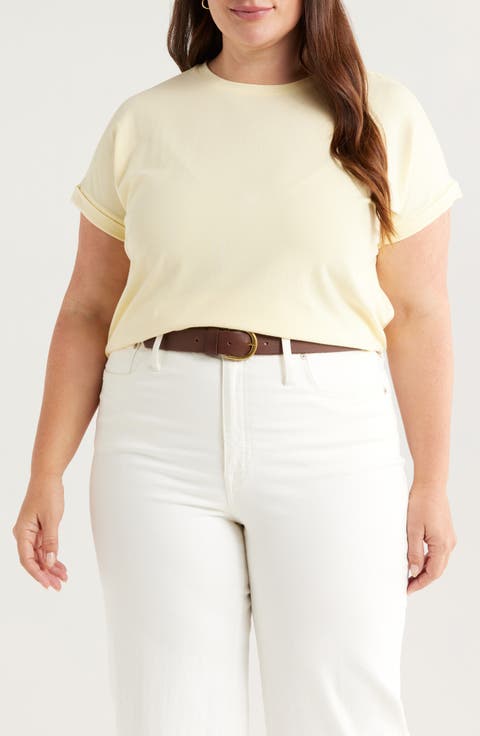 Cuff Sleeve T-Shirt (Plus)