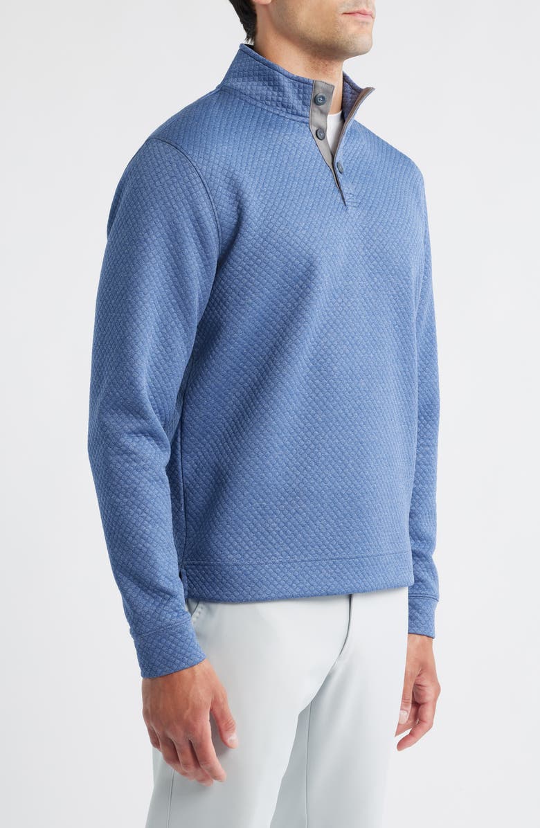 johnnie-O Rockwells Quilted Henley Pullover, Alternate, color, Laguna Blue
