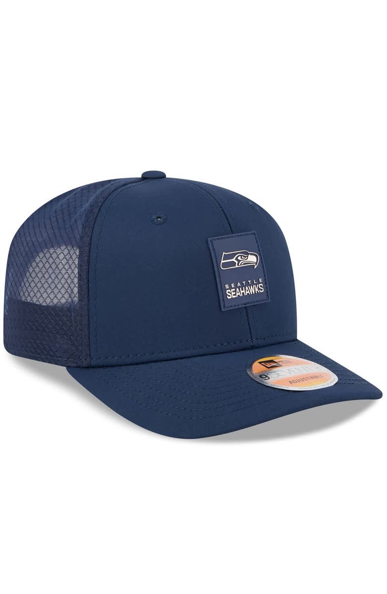 New Era Men's New Era College Navy Seattle Seahawks 2025 Sideline 9SEVENTY Trucker Adjustable Hat, Alternate, color, College Navy