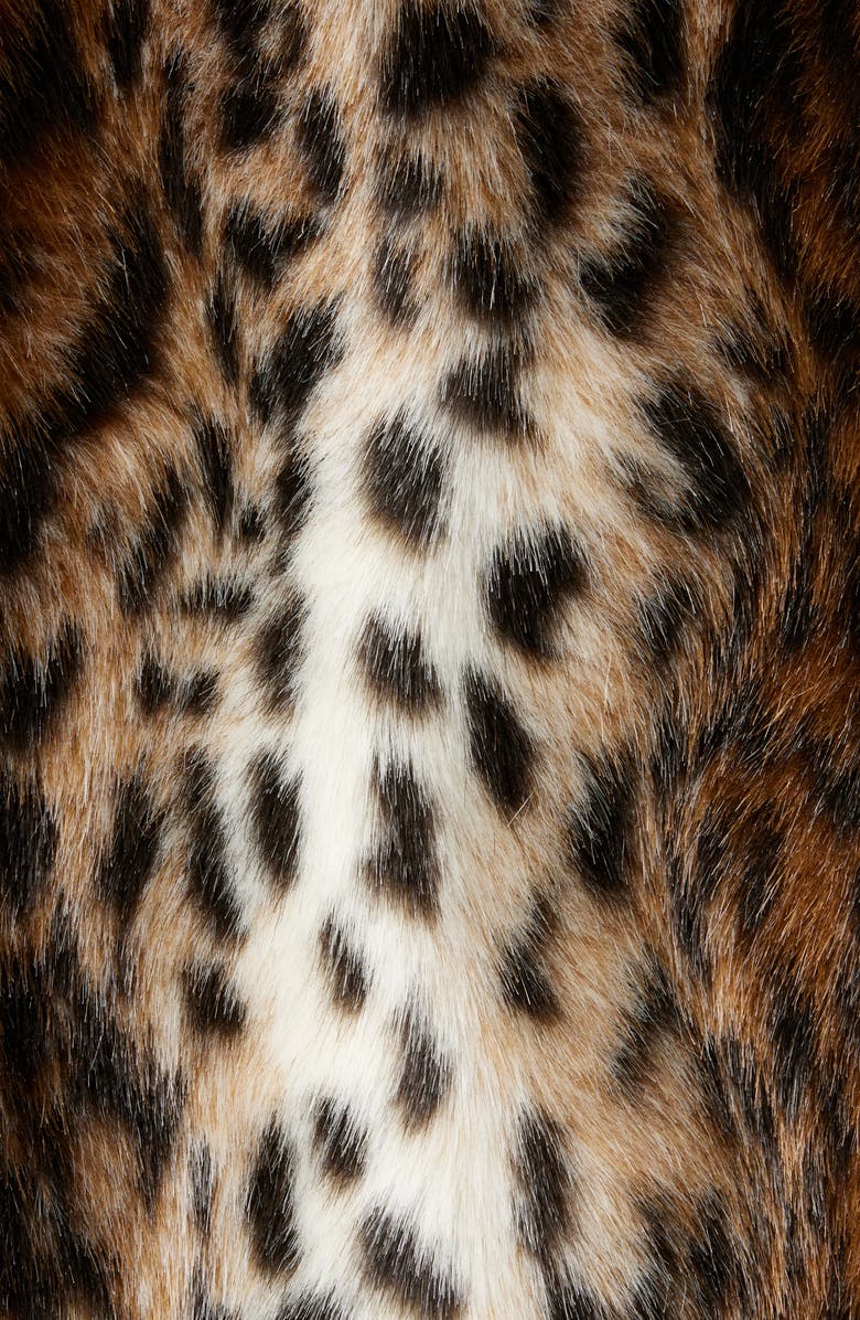 Saint Laurent Leopard Print Faux Fur Jacket, Alternate, color, 