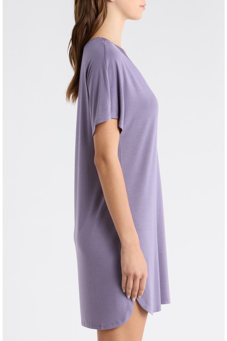 Moonlight Eco Lace Trim Nightshirt, Alternate, color, PURPLE CADET