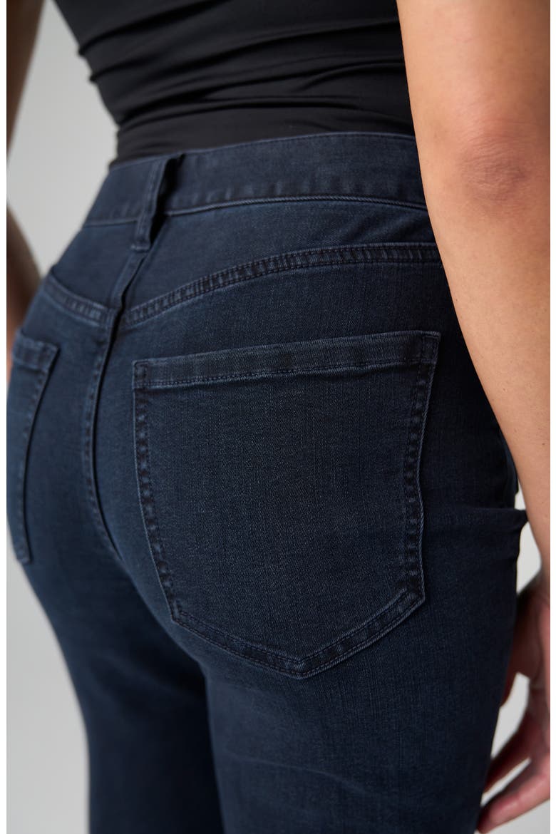 Hannah Patch Pocket Pintuck Flare Jeans, Alternate, color, RAVEN WING