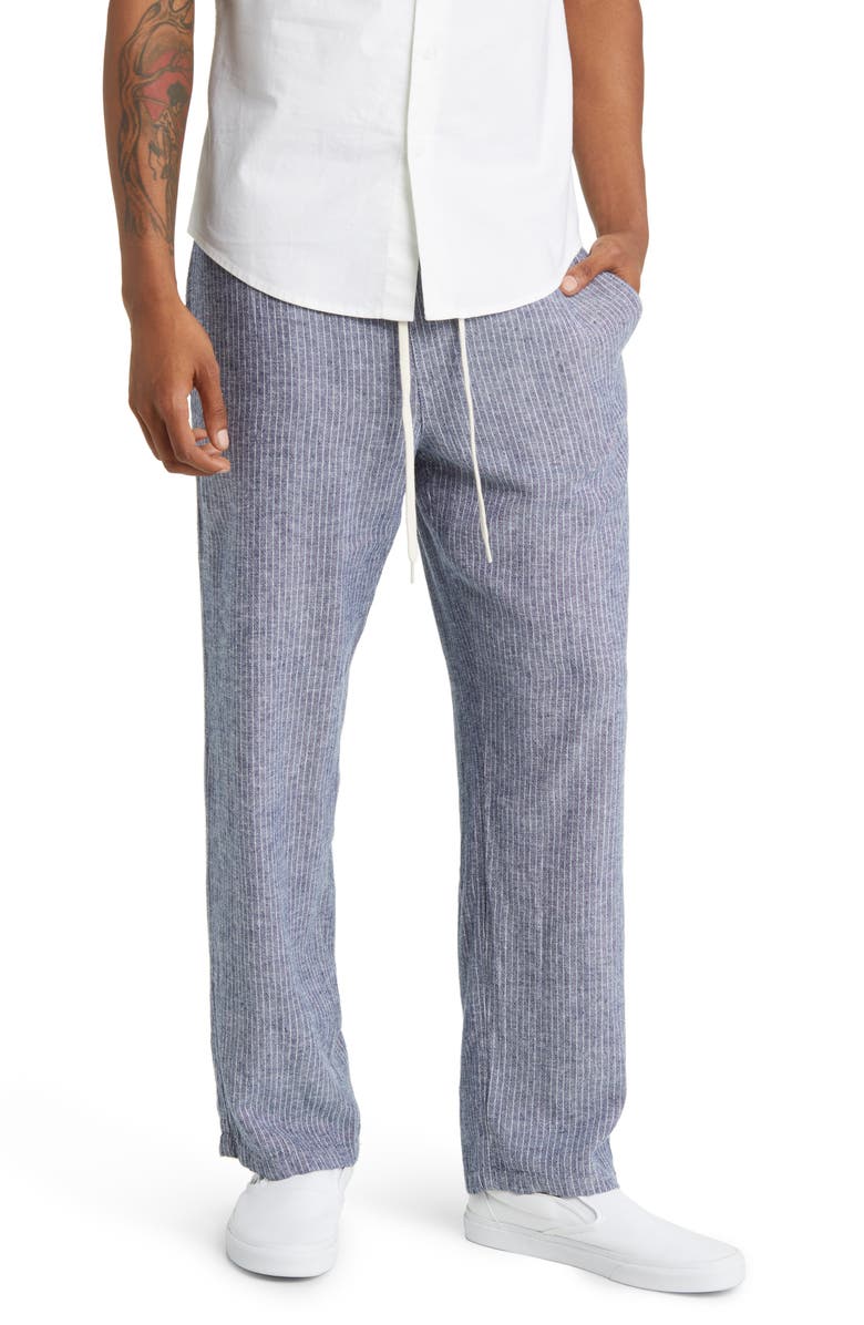 PacSun Wilder Stripe Linen Blend Drawstring Pants, Main, color,