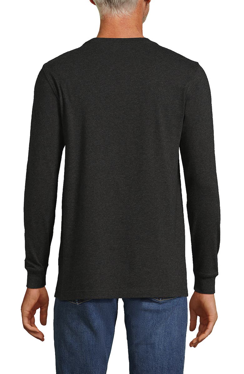 Lands' End Super-T Long Sleeve T-Shirt, Alternate, color, Dark Charcoal Heather