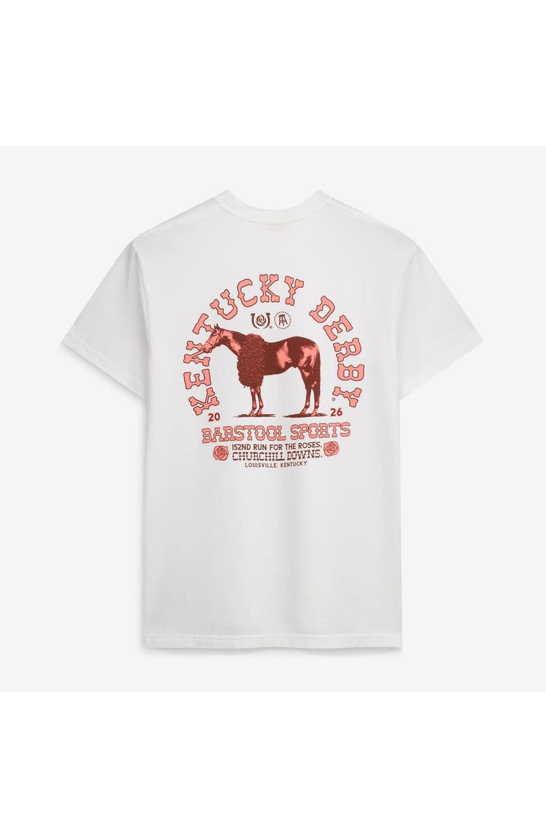BARSTOOL GOLF Men's Barstool Golf White 152nd Kentucky Derby Emblem T-Shirt, Alternate, color,