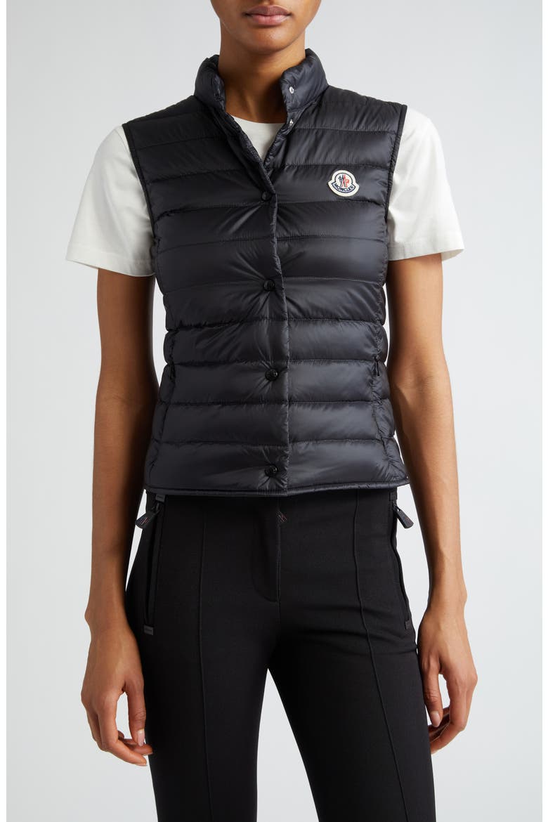 Liane Quilted Down Puffer Vest, Main, color, BLACK