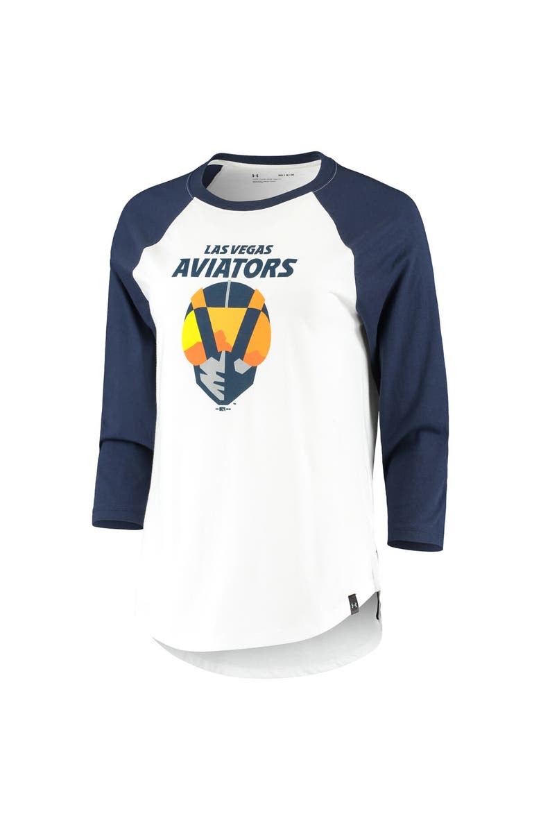 Under Armour Women's Under Armour Navy/White Las Vegas Aviators Three-Quarter Sleeve Baseball T-Shirt, Alternate, color, Navy
