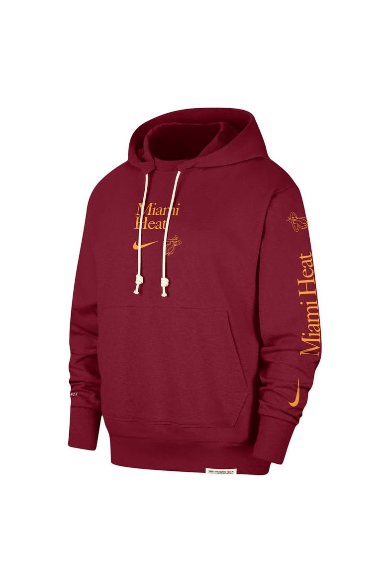 Men's Nike Red Miami Heat Authentic Performance Pullover Hoodie, Alternate, color, Red