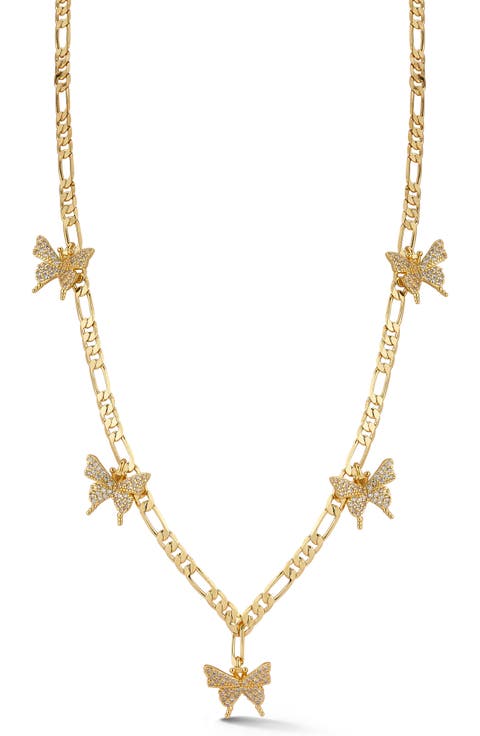 Cubic Zirconia Butterfly Necklace