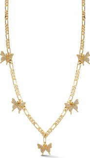 SPHERA MILANO Cubic Zirconia Butterfly Necklace