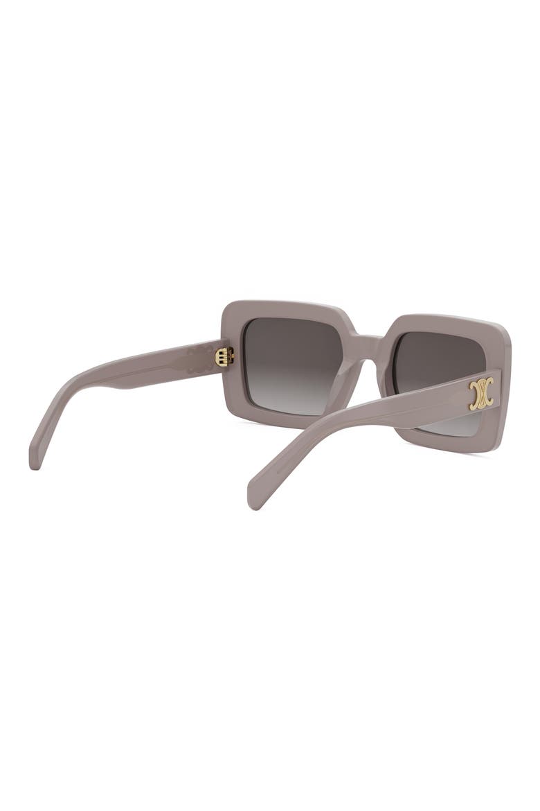 Triomphe 56mm Square Sunglasses, Alternate, color, SHINY LIGHT BROWN / BROWN