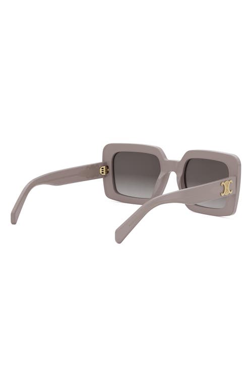 Celine Triomphe 56mm Square Sunglasses In Brown