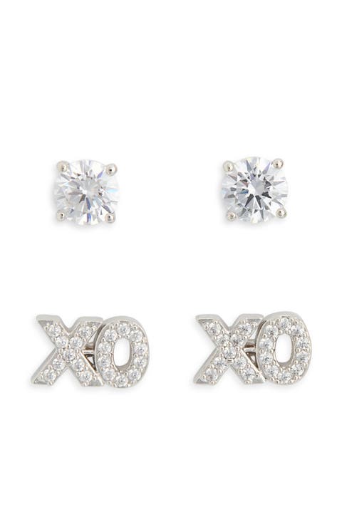 Heart Breaker Pavé Stud Earrings Set