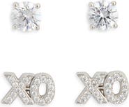 Nadri Heart Breaker Pavé Stud Earrings Set