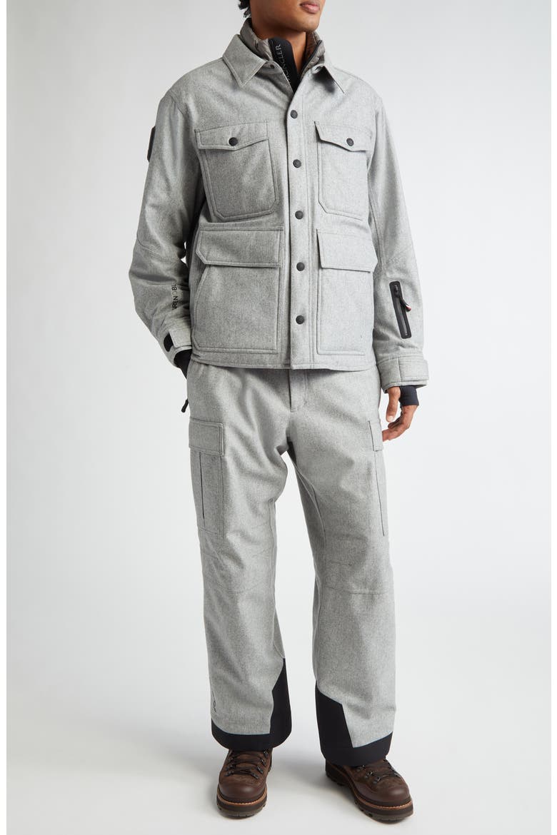 Antuco Waterproof Layered Down Shirt Jacket, Alternate, color, GREY