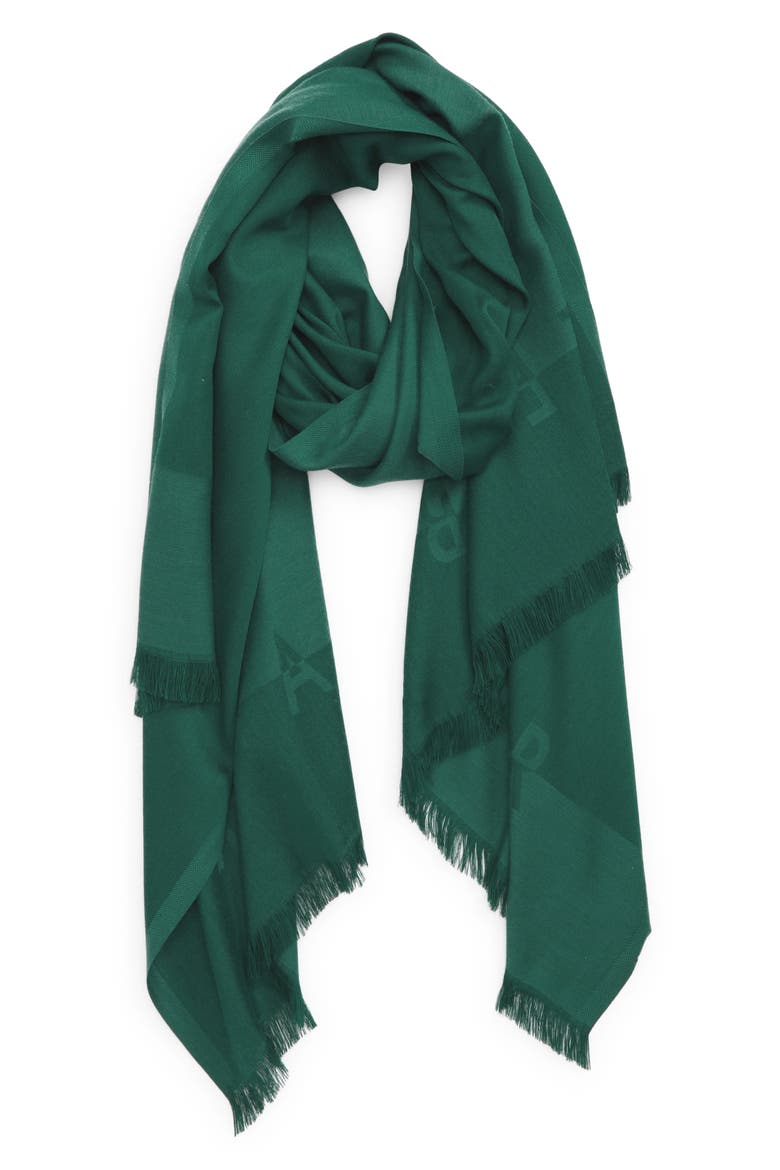 Esteli Logo Long Scarf, Main, color, GREEN