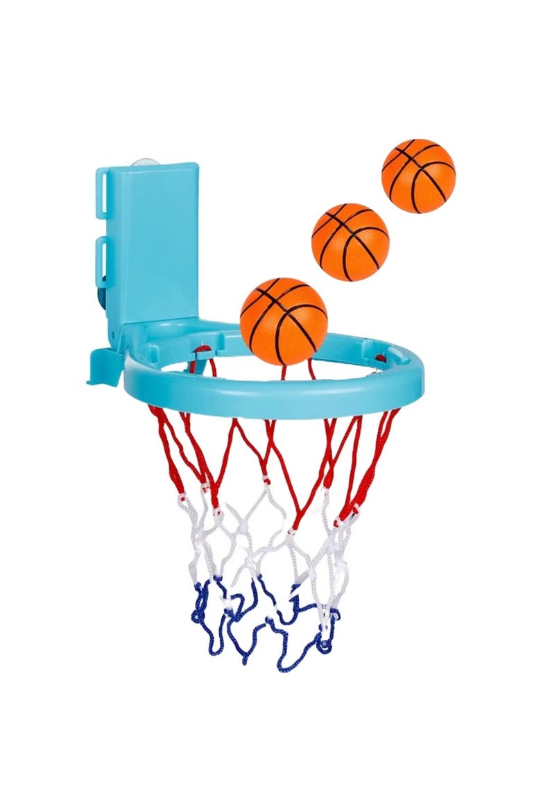 Basketball Adjustable Suction Hoop Playset, Main, color, Blue