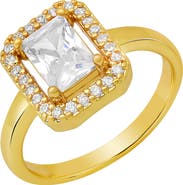 HMY JEWELRY Cushioned Cut Simulated Diamond Pavé Ring