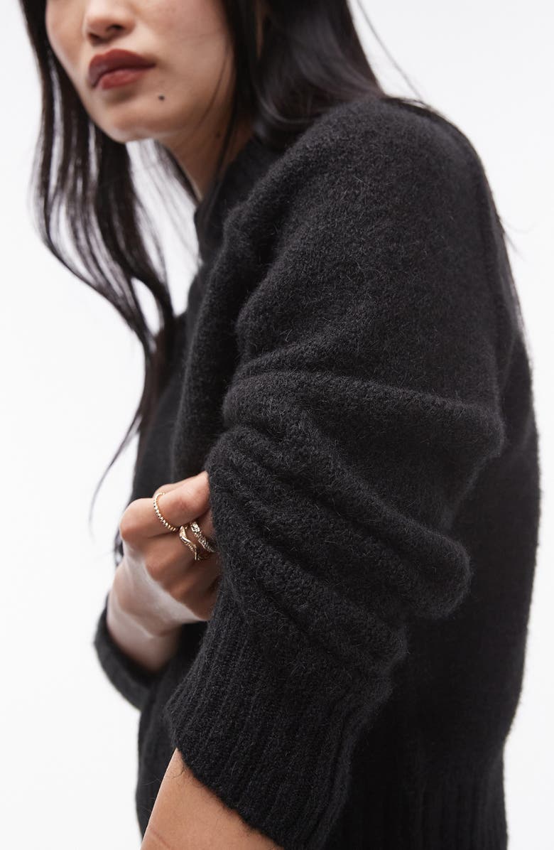 Topshop Exposed Seam Sweater, Alternate, color,