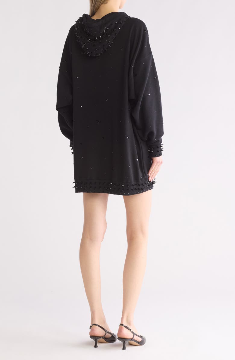 Rebecca Minkoff Downtown Oversize Studded Sweatshirt Dress, Alternate, color,