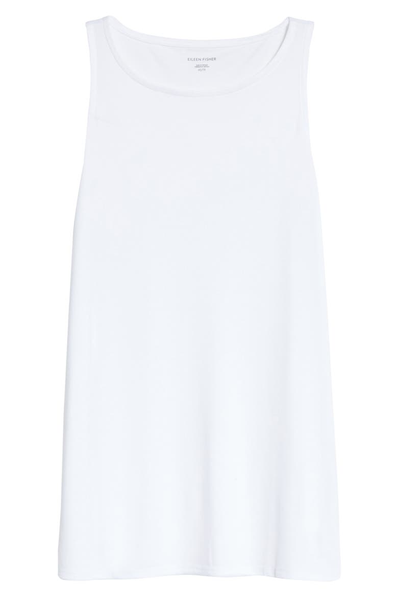 Ballet Neck Tencel® Lyocell Tunic Tank, Alternate, color, WHITE