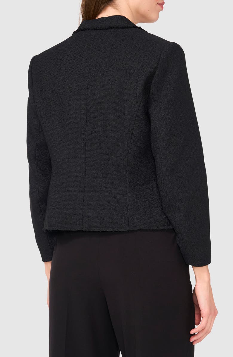 Halogen<sup>®</sup> Raw Hem Crop Blazer, Alternate, color, Rich Black 060