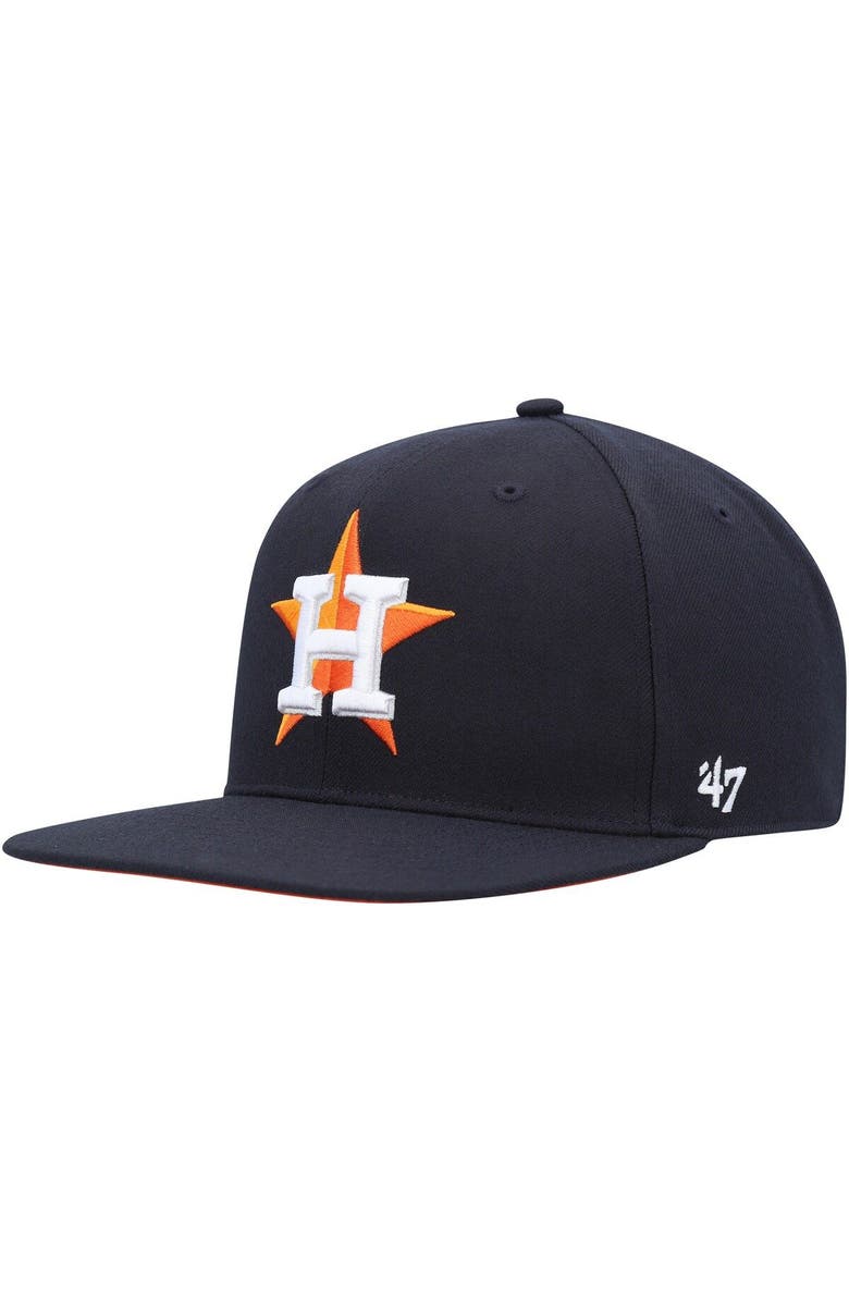 '47 Men's '47 Navy Houston Astros 2017 World Series Sure Shot Captain Snapback Hat, Alternate, color, Navy