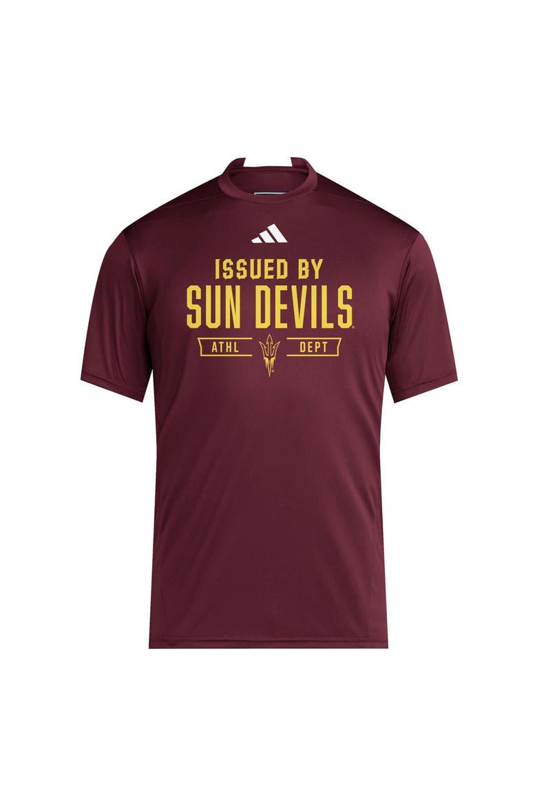 Men's adidas Maroon Arizona State Sun Devils 2025 Training Performance Team T-Shirt, Alternate, color, Maroon
