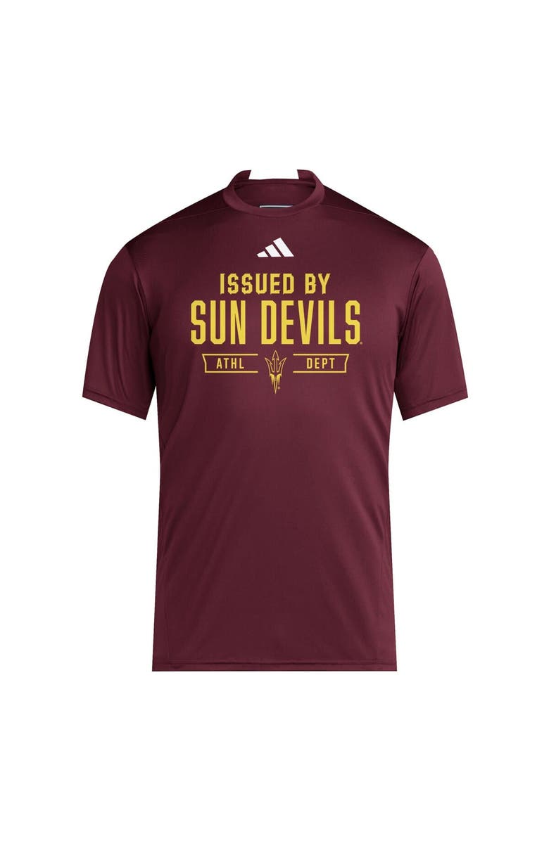 adidas Men's adidas Maroon Arizona State Sun Devils 2025 Training Performance Team T-Shirt, Alternate, color, Maroon