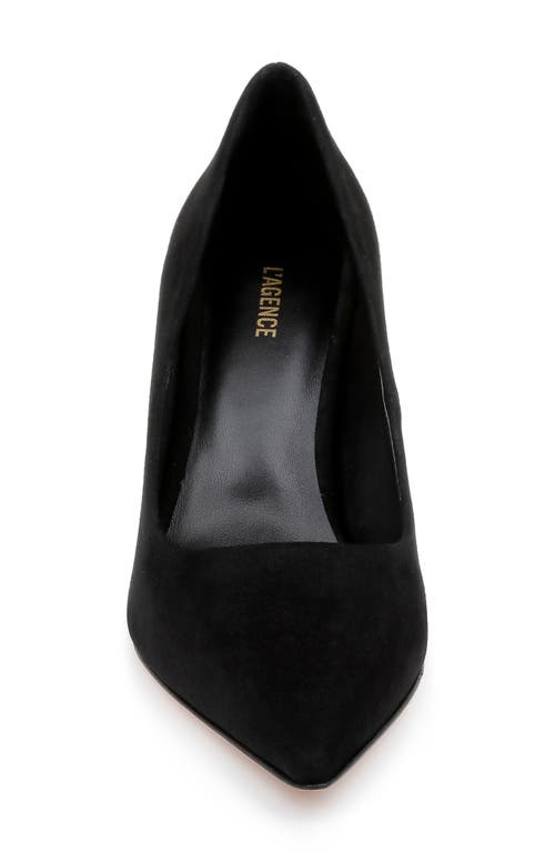 L Agence L'agence Fleur Pointed Toe Pump In Black Suede