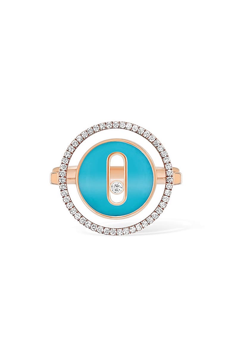 Messika Lucky Move Turquoise & Diamond Ring, Main, color, Turquoise/ Gold