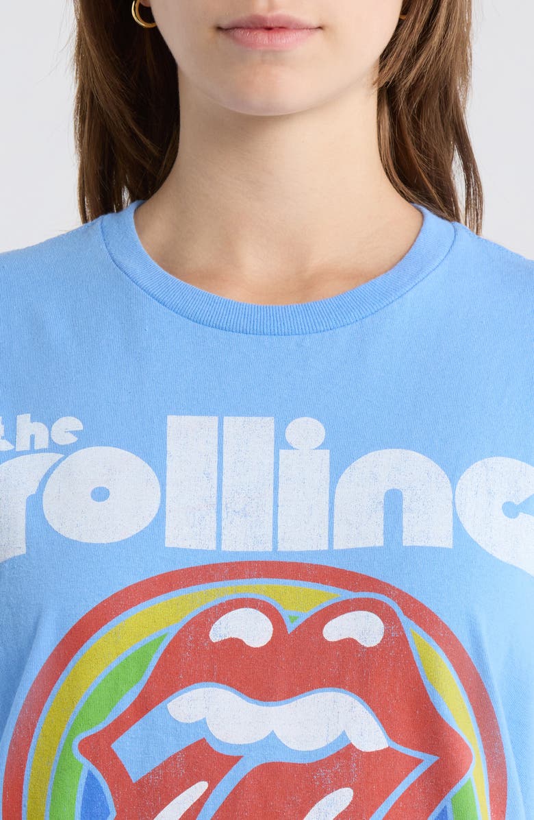 Junk Food Rolling Stones Bullseye Hot Lips Graphic T-Shirt, Alternate, color, Carolina Blue