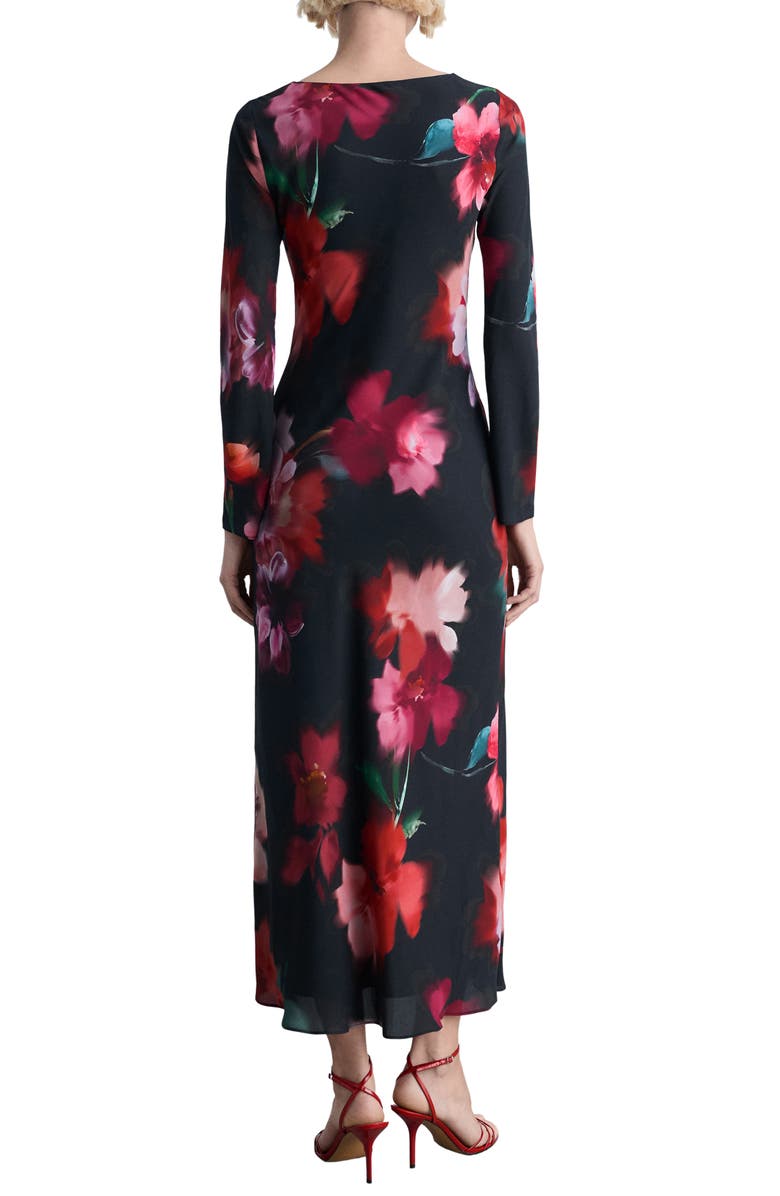 MANGO Allegra Long Sleeve Dress, Alternate, color, Black