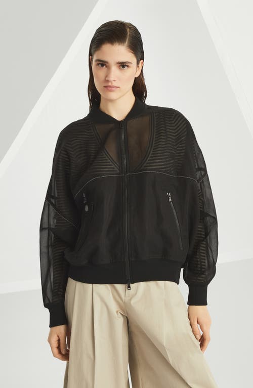 Brunello Cucinelli Monili Bomber Jacket In Black