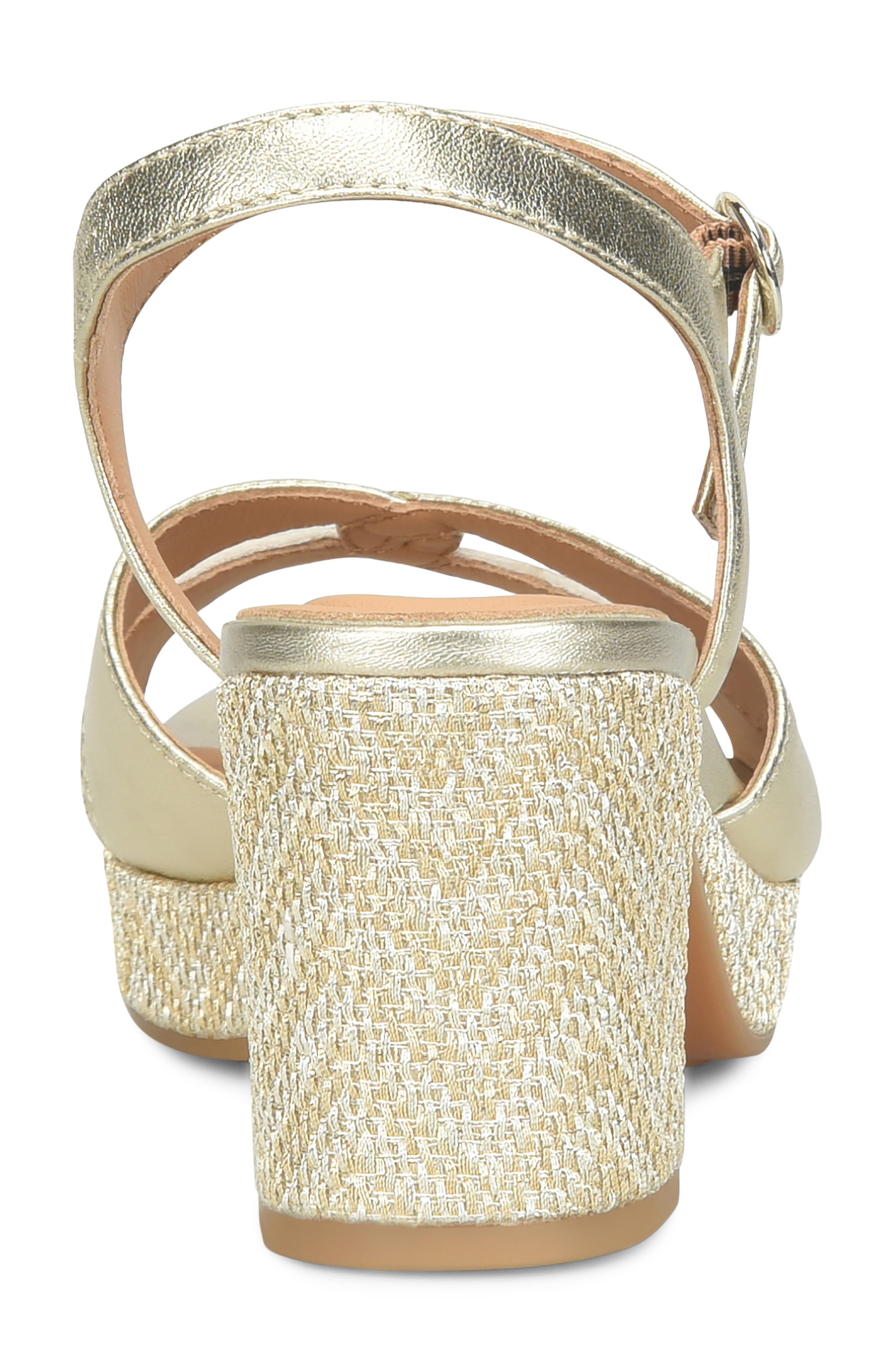 Lucille Ankle Strap Platform Sandal, Alternate, color, PLATINO