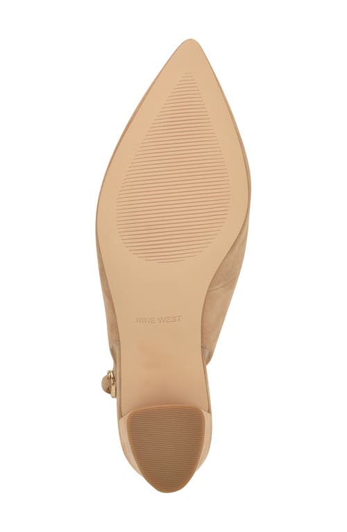 Nine West Kamsee Slingback Pointed Toe Pump In Light Natural